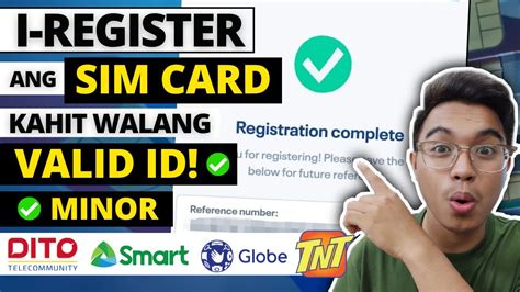 Paano Mag Register Ng Sim Card Sim Card Registration For Minors