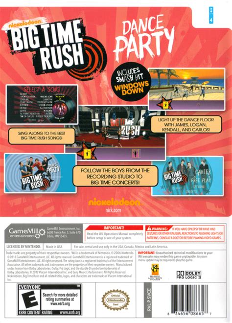 Big Time Rush Dance Party Images Launchbox Games Database