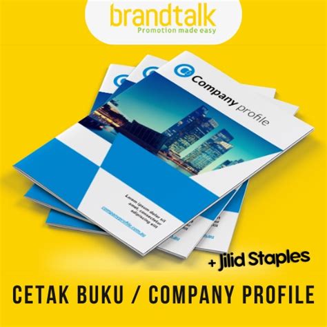 Jual Cetak Company Profile Cetak Buku Soft Cover Jilid Staples