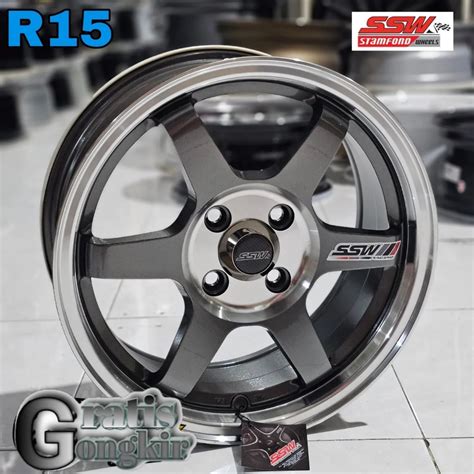 Jual Velg SSW S165 Ring 15 Pcd 4x100 Velg Mobil Te37 R15 Brio Agya