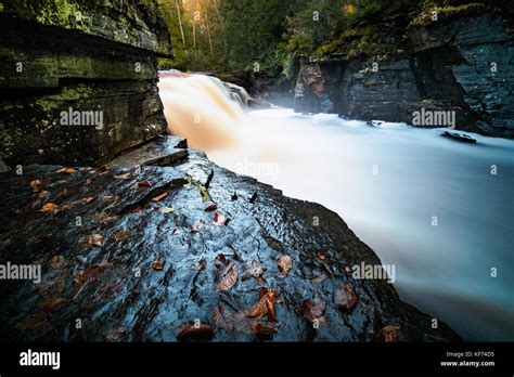 Evening Waterfall Motion Blur Stock Photo - Alamy