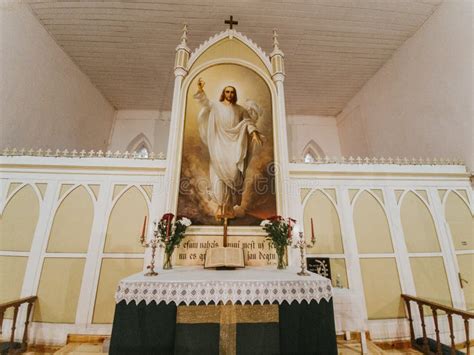 Historical Religious Sculpture Inside A Majestic Place Of Worship A