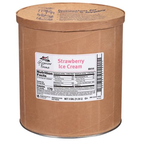 Glenview Farms Ice Cream Strawberry Tub Us Foods Chef Store