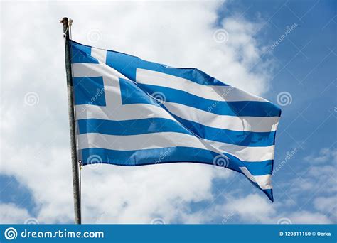 Bandera De Grecia Que Agita Foto De Archivo Imagen De Patriotismo