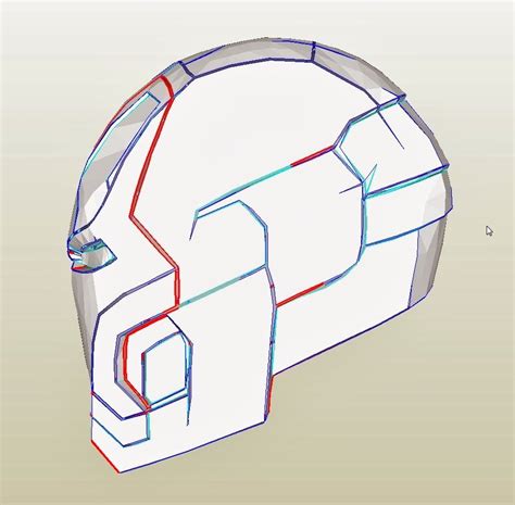 Cut Out Iron Man Helmet Template