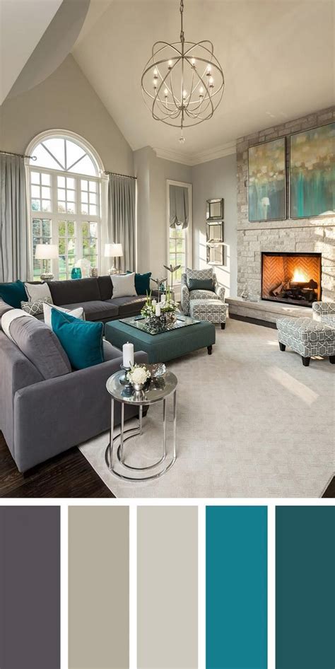 Turquoise Color Scheme Living Room