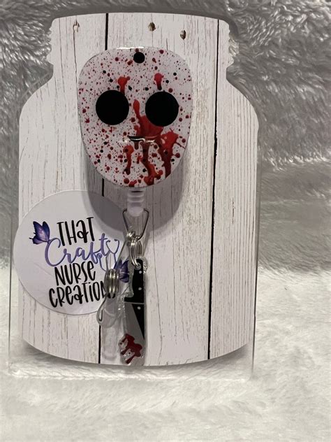 Jason Badge Reel, Jason Voorhees Badge Reel, Hockey Mask Badge Reel ...