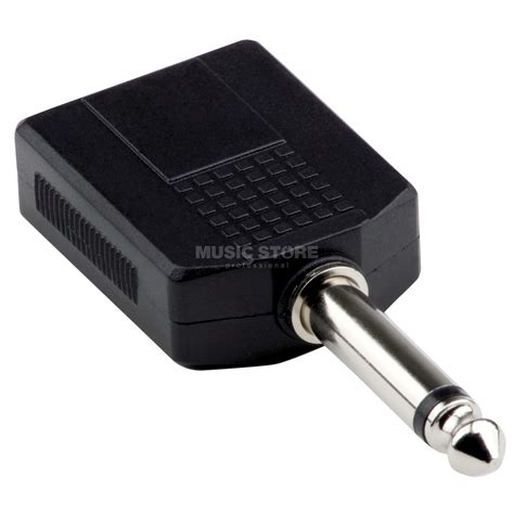 MUSIC STORE Adapter Klinke Male 6 3mm Mono 2x Klinke Female 6 3mm