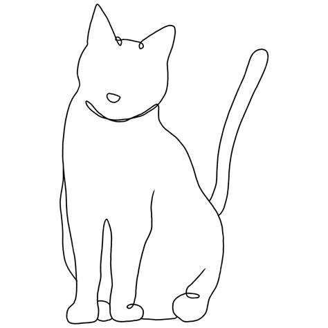 Minimalist Line Art White Transparent Cat Style Abstract Minimalist