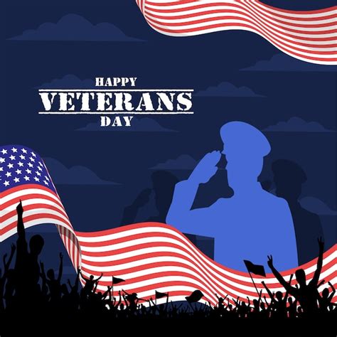 Premium Vector American Happy Veterans Day In November Honoring All