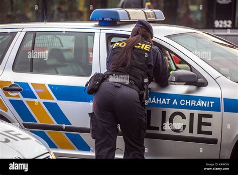 Czech police. woman, Prague, Czech Republic Czech policewoman Stock ...