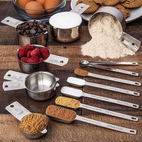 Stainless Steel Measuring Cups And Spoons Set 14 Piece Set Hudson Essentials