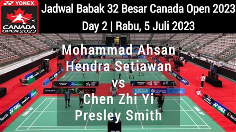 Jadwal Babak Besar Canada Open Day Wakil Indonesia