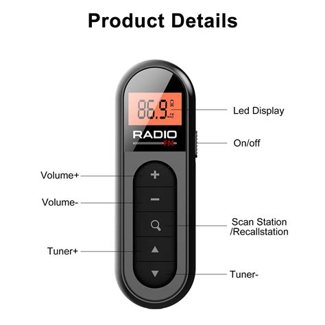 Tsv Mini Am Fm Player Portable Rechargeable Personal Pocket Radio