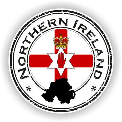 Northern Ireland Seal Sticker Round Flag For Laptop Book Fridge Guitar