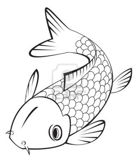 Koi Fish Drawing Easy Clip Art Library