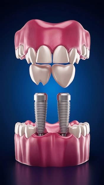 Premium Photo Dental Implants Treatment Procedure Medically Accurate 3d Illustration Dentures