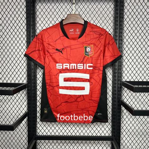 Maillot Stade Rennais 2024 2025 Domicile Rouge Footbebe