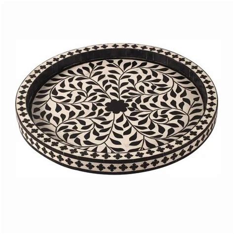 Bone Inlay Round Serving Tray 10 Inch At Rs 1750 In Sambhal ID