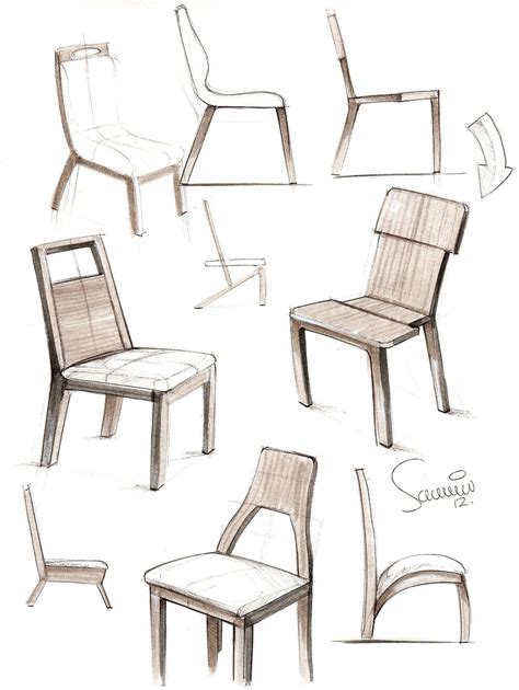 Furniture Sketches On Behance Chairssketch Chairsketch