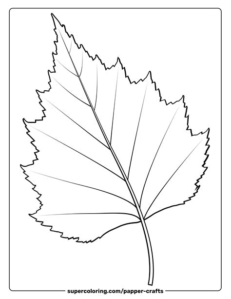 Silver Birch Leaf Template Free Printable Papercraft Templates