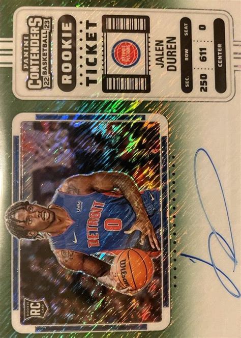 Jalen Duren 2022 Contenders Rookie Ticket Auto Variation Premium