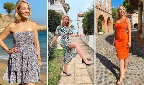 A Place In The Sun S Laura Hamilton Sparks Frenzy As She Flashes Toned Legs During Filming