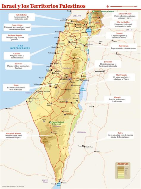 Mapa De Israel Y Los Territorios Palestinos Lonely Planet