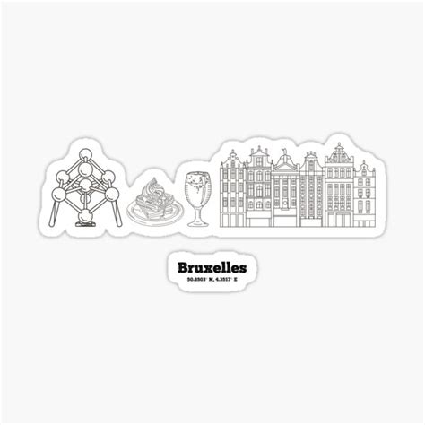 Bruxelles ArtWorks By Paula Sticker By ArtWorksByPaula Redbubble