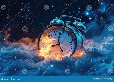 Burning Alatm Clock Deadlines And Time Concept Stock Illustration