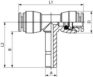 Racor A T Orientable Con Espiga Lisa