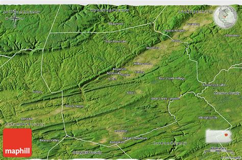 Satellite 3D Map of Luzerne County