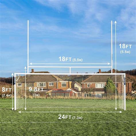 Forza Socketed Rugby Football Goal Posts Net World Sports