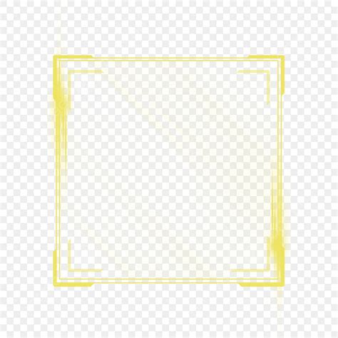 Light Effect Square Hd Transparent Yellow Light Effect Square Frame
