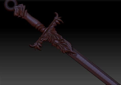 Beautyful Pendant Sword 3d Model 3d Printable Cgtrader