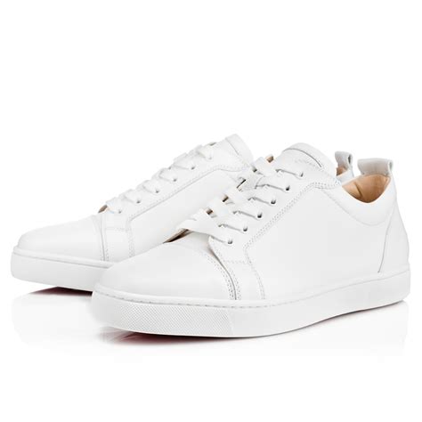 Louis Junior Flat White Calf Men Shoes Christian Louboutin