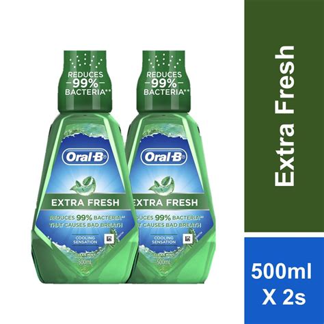 Oral B Extra Fresh Mouthwash Bundle Pack 500ml X 2 Shopee Malaysia