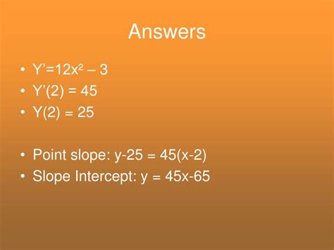 Ppt Tangent Lines Normal Lines And Rectilinear Motion Powerpoint