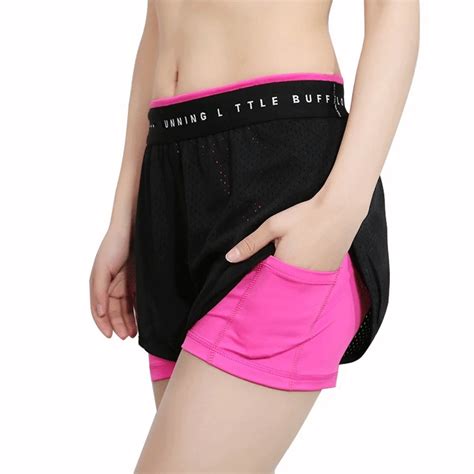 Buy Summer Double Layer Workout Shorts Women Skinny