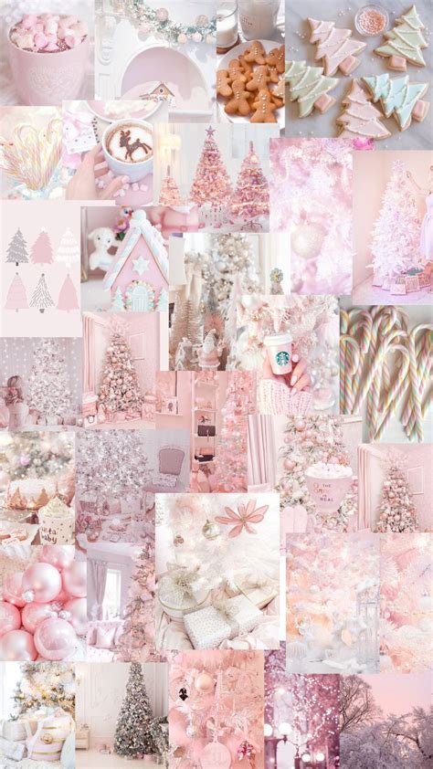 Christmas Pastel Aesthetic Wallpaper Pink Christmas Decorations