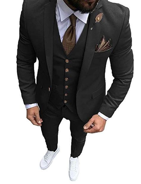 Ysmo Herren Slim Fit Teiliger Anzug F R Br Utigam Oder Trauzeuge Der