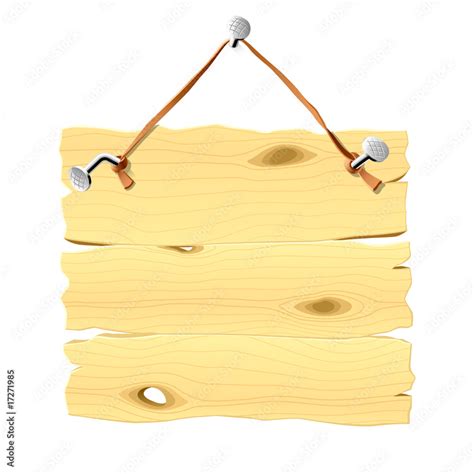 Hanging Wood Sign Board Vector