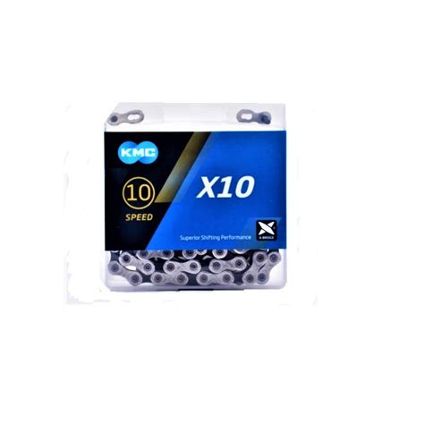 Cadena KMC X10 Plata Negro 10V 122L