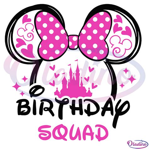 Disneyland Birthday Squad Svg Disney Birthday Mouse Svg Disneyland