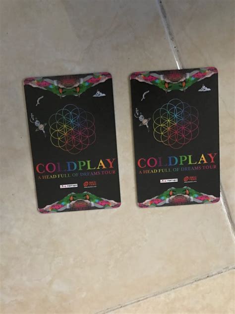 Jual Sepasang Tiket Fisik Coldplay Bangkok 2 Tiket Tipe Zone 2 Blok A1