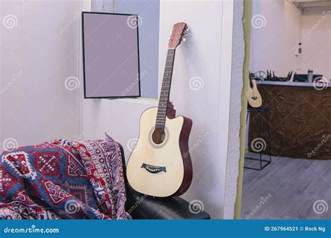 Folk Original Acoustic Wooden Guitar In The Sun Stock Image Image Of Musician Musical 267964521