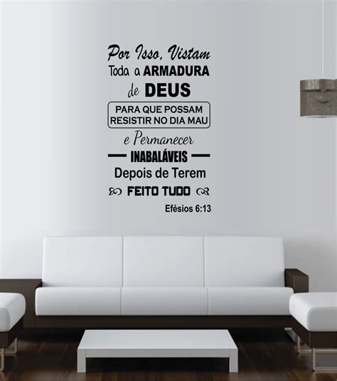 Adesivo De Parede Frases Biblíca Efésios Elo7