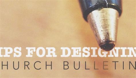 Tips for Designing Church Bulletins – Church Sermon Series Ideas