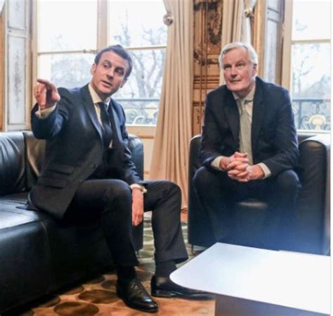 Emmanuel Macron Michel Barnier Dago Fotogallery