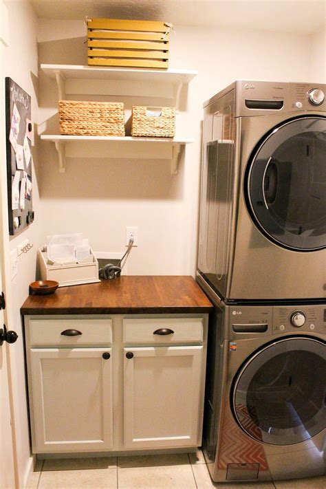 Laundry Room With Stacked Washer Dryer Image To U